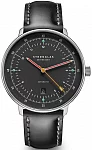 Hamburg Automatic Date Neugraphit Black Leather Strap