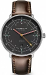 Hamburg Automatic Date Neugraphit Brown Leather Strap
