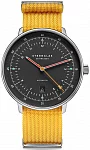 Hamburg Automatic Date Neugraphit Signal Yellow Nylon Strap