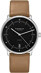 Sternglas Naos Automatic Date Black Dial Beige Leather Strap S02-NA53-PR01
