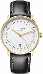 Naos Edition Heritage White Dial Black Leather Strap