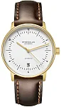 Sternglas Naos Edition Heritage Automatic White Dial Brown Leather Strap S02-NAE02-BR01
