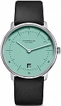 Naos Quartz Date Turquoise Dial Black Strap