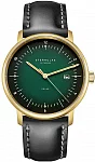 Sternglas Naos Solar Date Green Dial Black Leather Strap S01-NS22-BR04