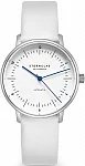 Naos XS Automatic White Dial White Leather Strap