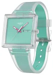 Swatch Square Biosourced WHAT IF... SEE THRU MINT? SO38K702