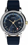 Marlin Quartz GMT 40mm Leather Strap Watch