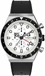 Q 3-Time Zone Chronograph 40mm Synthetic Rubber Strap