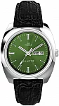 Q Timex 1978 Day-Date 37.5mm Leather Strap Watch