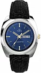 Q Timex 1978 Day-Date 37.5mm Leather Strap Watch