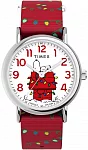 x Peanuts Weekender Holiday 38mm Fabric Strap Watch
