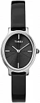 Trend Milano Silver-tone Case Black Dial Leather Strap