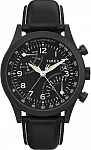 Waterbury Traditional Flyback Chronograph 43mm Black Leather Strap