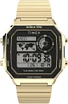 Timex World Time Digital 40mm Steel Bracelet Indiglo TW5M69000