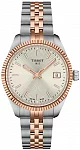 Tissot Ballade Lady Quartz 34mm Silver Dial Bicolor Rose Gold PVD T156.210.22.031.01