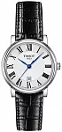 Carson Lady Quartz Black Strap Silver Dial