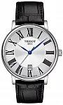 Carson Quartz Black Strap Silver Dial