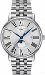 Carson Quartz Moonphase Steel Bracelet Silver Dial