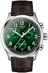 Tissot Chrono L Black Leather Strap Green Dial T116.417.16.092.00