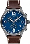 Chrono XL Brown Leather Blue Dial