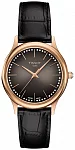 Excellence Lady Rose Gold Black Leather Anthracite Dial Diamonds