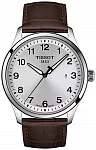 XL Quartz Brown Leather Silver Dial