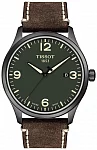 Tissot XL Quartz Grey PVD Brown Leather Green Dial T116.410.36.097.00