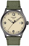 Tissot XL Quartz Grey PVD Green Strap Beige Dial T116.410.37.267.00