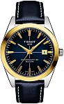 Gentleman Dark Blue Dial Powermatic 80 18k Gold Bezel