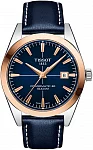 Gentleman Dark Blue Dial Powermatic 80 18k Gold Bezel