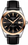 Gentleman Black Dial Powermatic 80 18k Gold Bezel