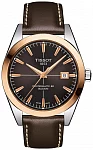 Gentleman Black Dial Powermatic 80 18k Gold Bezel