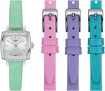 Lovely Square Silver Dial Summer Set