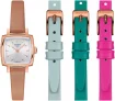 Lovely Square Silver Dial Summer Set Rose Gold PVD
