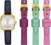 Lovely Square Silver Dial Summer Set Yellow Gold PVD