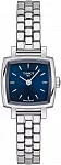 Lovely Square Steel Bracelet Blue Dial