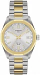 Tissot PRC 100 Lady Solar 34mm Quartz Silver Dial Gold Bicolor PVD Bracelet T151.822.22.031.00