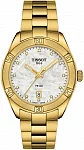 Tissot PR 100 Lady Chrono Sport Chic Pearl Dial Yellow Gold PVD Diamonds T101.910.33.116.01