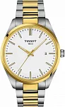 Tissot PR 100 White Dial Bicolor Yellow Gold PVD T150.410.22.011.00