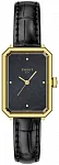 Tissot SRV Dark Pearl Dial Leather Strap Yellow Gold PVD Diamonds T160.110.36.126.00