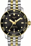 Tissot Seastar 1000 Automatic Powermatic 80 43mm Steel Bracelet Black Dial Yellow Gold PVD T120.407.22.051.00