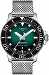 Tissot Seastar 1000 Automatic Powermatic 80 43mm Steel Bracelet Green Dial Mesh T120.407.11.091.00