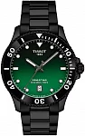 Seastar 1000 Quartz 40mm Green Dial Black Steel Bracelet