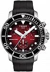 Seastar 1000 Quartz Chrono 46mm Black Rubber Red Dial