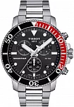 Seastar 1000 Quartz Chrono 46mm Steel Bracelet Black Dial