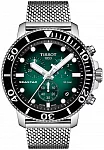Seastar 1000 Quartz Chrono 46mm Steel Mesh Green Dial