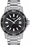 Supersport Black Dial Steel Bracelet