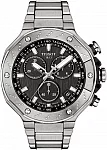T-Race Quartz Chrono Black Dial Steel Bracelet