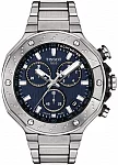 T-Race Quartz Chrono Dark Blue Dial Steel Bracelet
