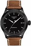 XL Automatic Brown Leather Black Dial Black PVD